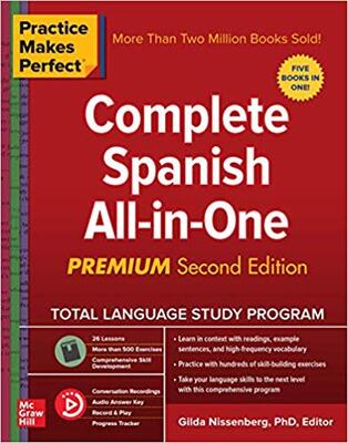 کتاب زبان اسپانیایی Practice Makes Perfect Complete Spanish All in One Premium Second Edition از فروشگاه کتاب سارانگ