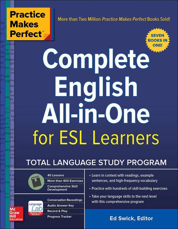 خرید کتاب انگلیسی کامپلیت انگلیش آل این وان Practice Makes Perfect Complete English All in One for ESL Learners از فروشگاه کتاب سارانگ