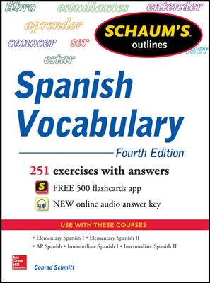 خرید کتاب لغات اسپانیایی Schaum's Outline of Spanish Vocabulary 4th Edition